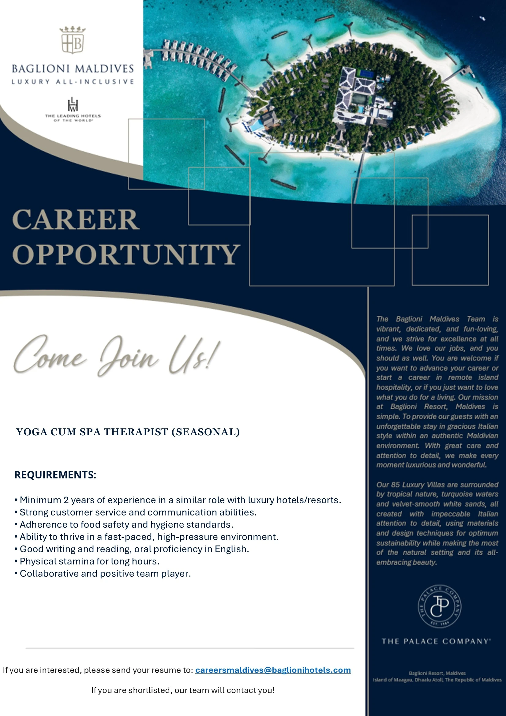 Yoga Cum Spa Therapist